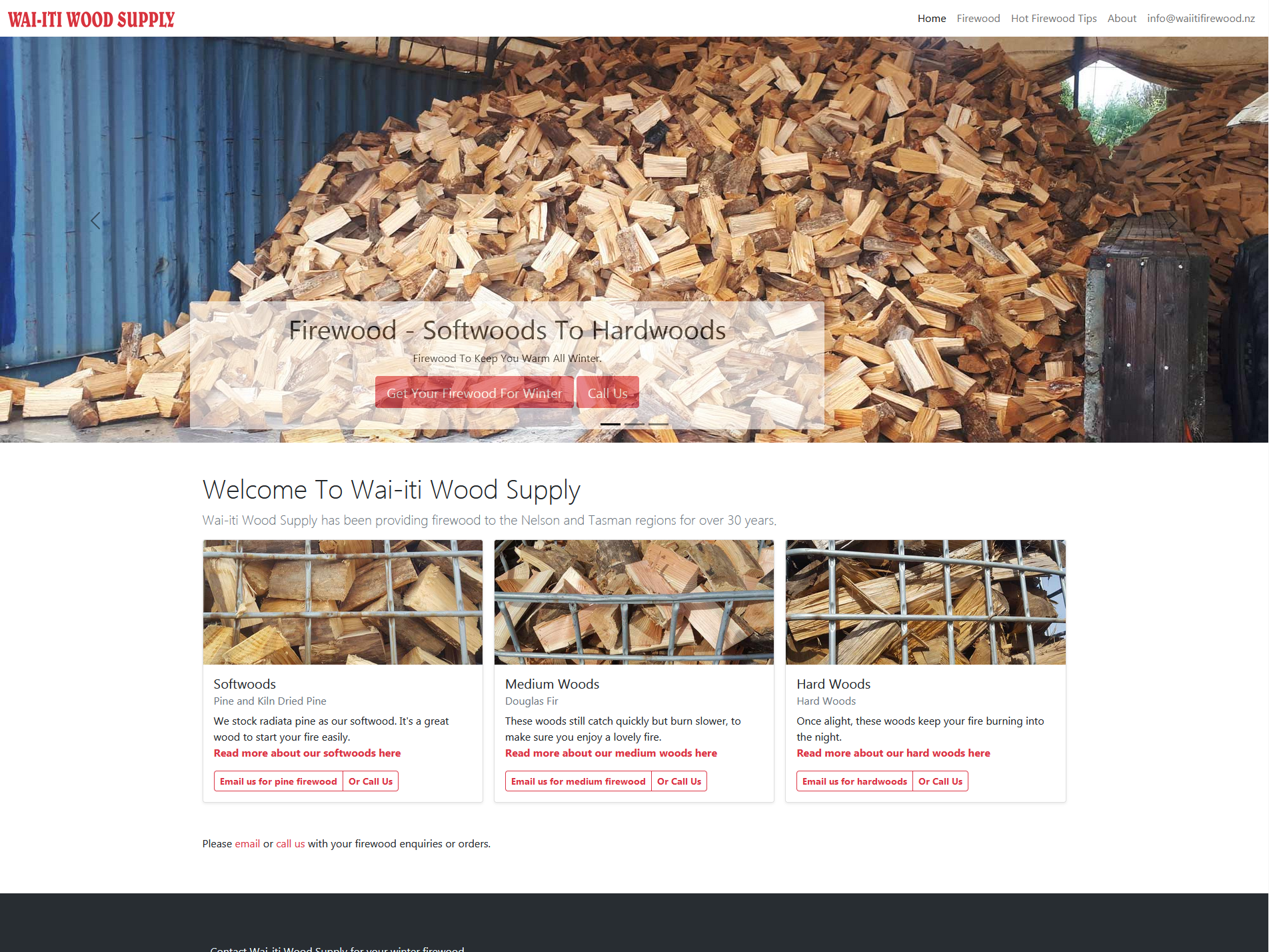 Wai-iti Wood Supply, firewood for Motueka and Nelson